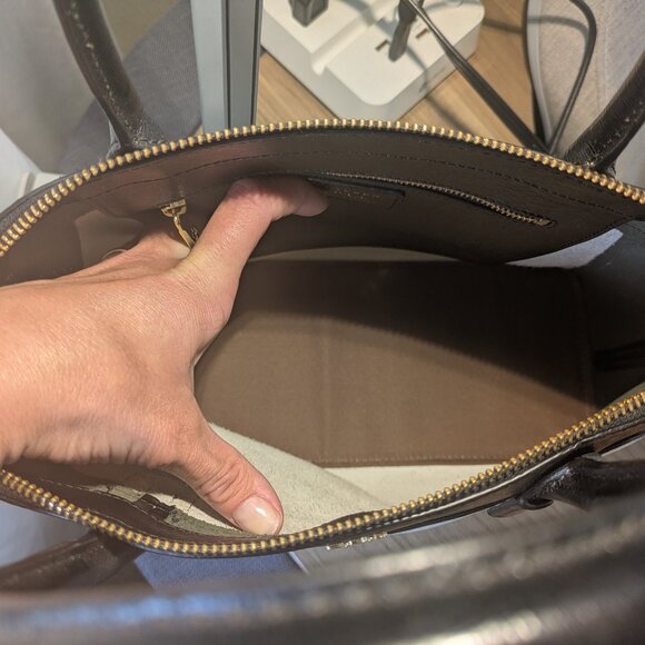 Lauren Ralph Lauren Black and White Satchel - Picture 9 of 10